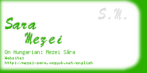 sara mezei business card